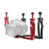 Underwater Video Stabilizer Holder Alloy Camera Tray Bracket Double Handheld Hand Grip with Ball Clamp Mount for Diving Aluminium Alloy Underwater Video Light Stabilizer Tray Diving Light Stand Tray view 3