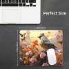 Mousepad Small MouseMat with Anti-Slip Rubber Base Sparrow Birds Sing MousePads for Man Woman Computer Mousepad for Wireless Mouses Keyboard Mat Gaming Desk Pad for Home view 2