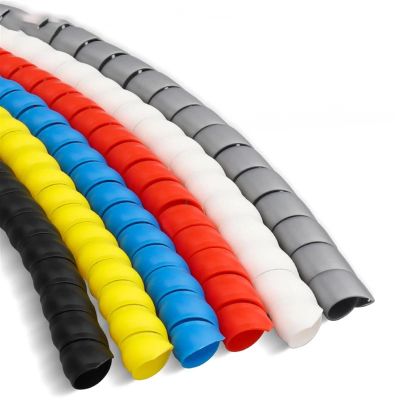 Spiral Wrap 1 Meter Spiral Wrap Wire Organizer Cord Management Hose Cable Protector Flame Retardant Oil Pipe Protective Sleeve Tubing Cover(Color:Blue,Size:12mm Inside Diameter)