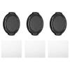 PATIKIL 43mm Lens Cap, 3 Pack Sides Pinch Snap Camera Lens Cover for Front Lens with Cloth, Suitable for 43mm Thread Universal DSLR Lenses for Nikon, for Fujifilm, for Pentax, for Leica view 1