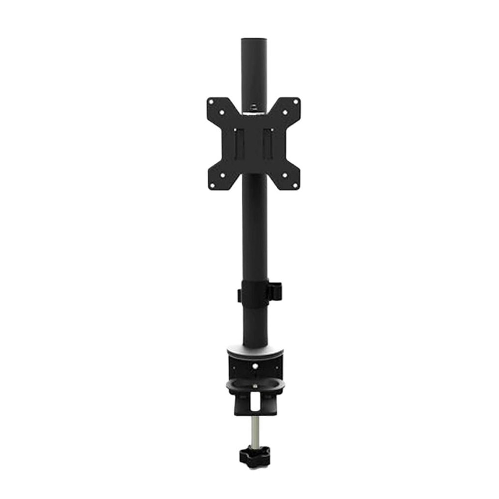 CUFTOBJM DL-M050 Steel 17"-27" Tilt Swivel Single Monitor Desk Stand Grommet Clip Base Computer Desk Mount Bracket