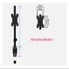CUFTOBJM DL-M050 Steel 17"-27" Tilt Swivel Single Monitor Desk Stand Grommet Clip Base Computer Desk Mount Bracket view 2