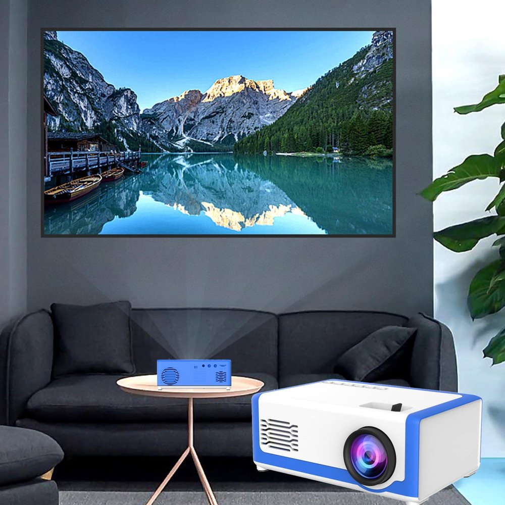 Portable LED Mini HD Projector For Household Trael, Built-In Speaker, Surround Sound, 1080P HD Decoding, Supports U Disk, , And A Cable Playback, Parent-Child Gift