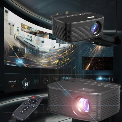 Household Portable LED Small HD Projector 100-Inch Wireless Wifi Phone Same Screen Projector Machine Parent-Child Gift Support 1080p HD Decoding Built-In Stereo Hifi Speakers
