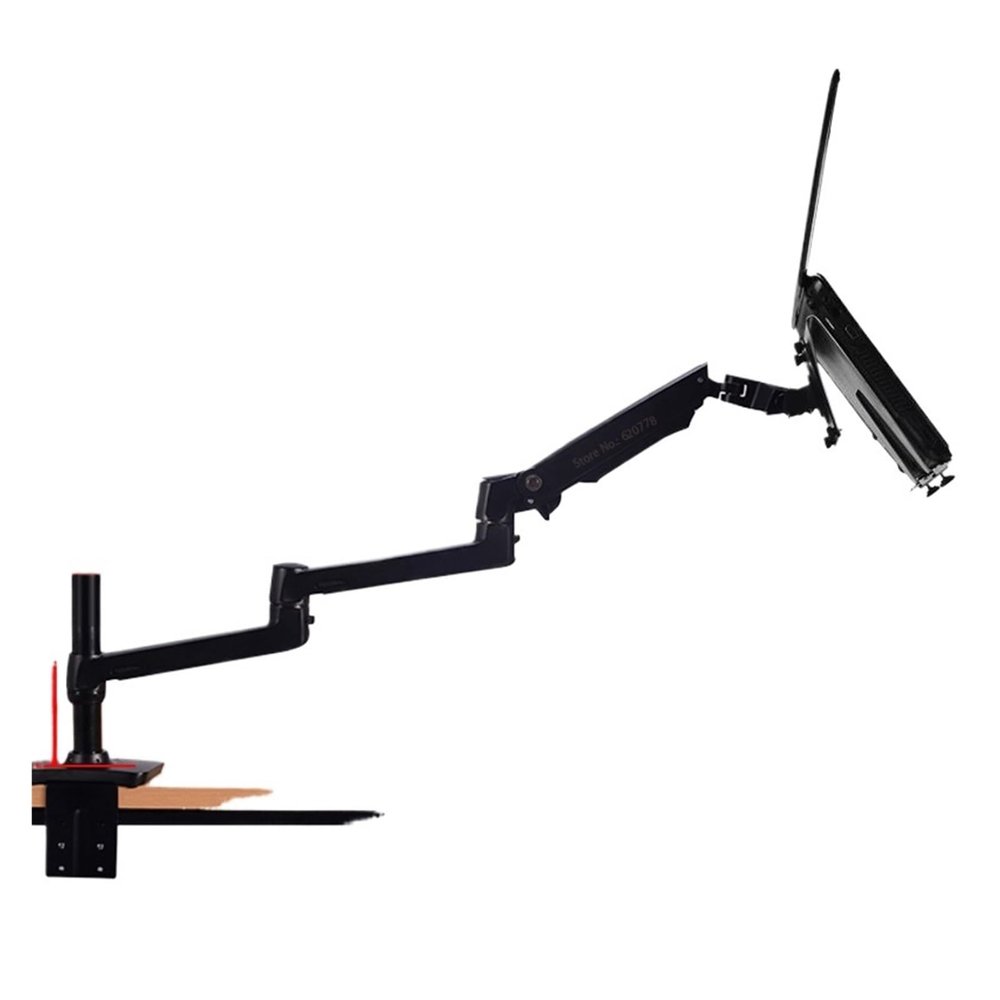 JFUDJKLI Aluminum Alloy Desktop Extra Long Arm Dual-Purpose Laptop Monitor Stand Full Motion Laptop Stand 8012-T(Size:DS-8013T-Black)