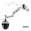 JFUDJKLI Aluminum Alloy Desktop Extra Long Arm Dual-Purpose Laptop Monitor Stand Full Motion Laptop Stand 8012-T(Size:DS-8013T-Black) view 4