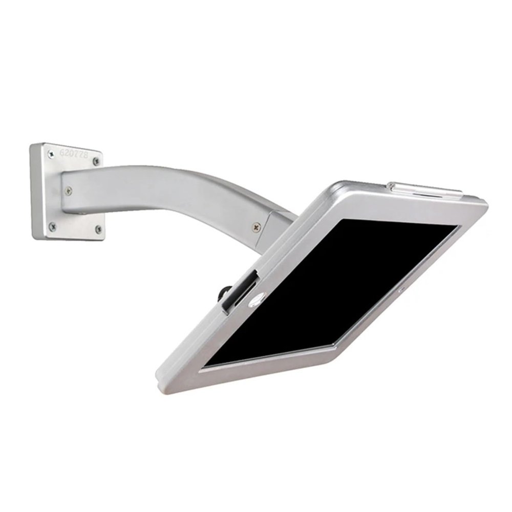AVXANKTG 9.7 Inch Desktop Mount Countertop Locking Mount Anti-Theft Stand Monitor with Lock Metal Frame Bracket(Color:Siliver)