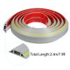 MECCANIXITY 7.9ft Floor Cord Cover PVC Cable Protector 0.55" Wx0.27 H Cable Management Gray Yellow Line view 3