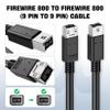 LUKFOCAB FireWire 800 IEEE 1394b 9pin to 9pin Cable, FireWire 800 (M/M) Male to Male Cord, Triple-Shielded 2FT, 9-9 Cord for PC, Digital Cameras MacBook Pro, Mac mini, Audio Device view 2