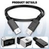 LUKFOCAB FireWire 800 IEEE 1394b 9pin to 9pin Cable, FireWire 800 (M/M) Male to Male Cord, Triple-Shielded 2FT, 9-9 Cord for PC, Digital Cameras MacBook Pro, Mac mini, Audio Device view 4