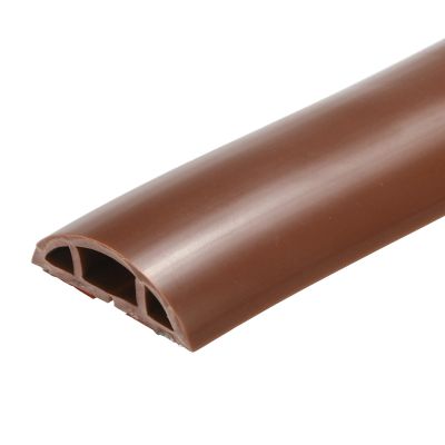 MECCANIXITY 5.9ft Floor Cord Cover PVC Cable Protector 0.4"W x 0.24"H Cable Management Maroon Red