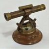 Brass Alidade Decorative Telescope 4" with Base Compass Surveying Theodolite Marine Home/Office Table Decor Antique Survey Transit Telescope Instrument Compass view 1