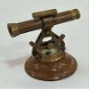 Brass Alidade Decorative Telescope 4" with Base Compass Surveying Theodolite Marine Home/Office Table Decor Antique Survey Transit Telescope Instrument Compass view 2