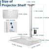2-Be-Best Projector Ceiling Mount with Tray, 14.5-23.2IN / 37-60CM Height Adjustable Universal Projector Ceiling Mount 360 Rotation Ceiling Projectors Mounts Silver view 2