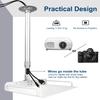 2-Be-Best Projector Ceiling Mount with Tray, 14.5-23.2IN / 37-60CM Height Adjustable Universal Projector Ceiling Mount 360 Rotation Ceiling Projectors Mounts Silver view 3