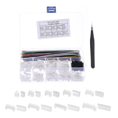 MECCANIXITY 2 mm Connector Socket Kit with Pre-Crimped Cable Wire 2/3/4/5/6/7/8/9/10 Pin Housing 10 Color Adapter Cable 165mm for Electronic Devices 240 Pcs