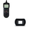 JJC Intervalometer Timer Remote Control & Long Soft Eyecup Eyepiece for Canon EOS Rebel T7 T6 T5 T3 T8i T7i T6s T6i T5i T4i T3i T2i T1i XSi XTi SL3 SL2 SL1 90D 80D 77D 70D 60Da & More Cameras view 1