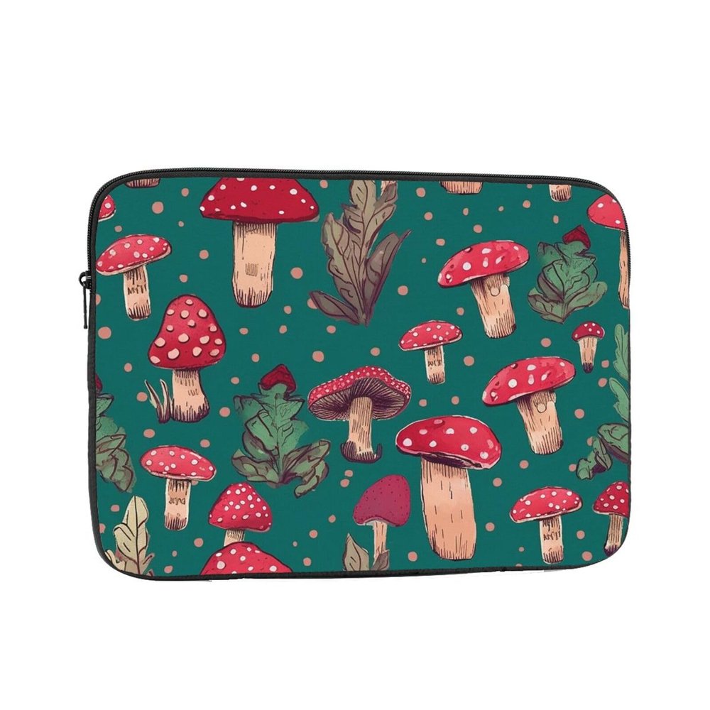 13 inch Laptop Sleeve Bag Red mushrooms Laptop Bag Shockproof Computer Carrying Cover Slim Briefcase Handbag