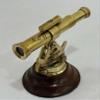 4" Brass Alidade Decorative Telescope with Base Compass Surveying Theodolite Marine Home/Office Table Decor Survey Transit Telescope Instrument Compass view 2