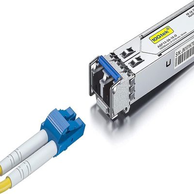 1000Base-LX Gigabit SFP LC SingleMode Transceiver& 1-Pack of 1-Meter Fiber Patch Cable - LC to LC OS2