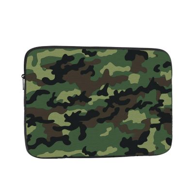 12 inch Laptop Sleeve Bag Green Military Camo Laptop Bag Shockproof Computer Carrying Cover Slim Briefcase Handbag