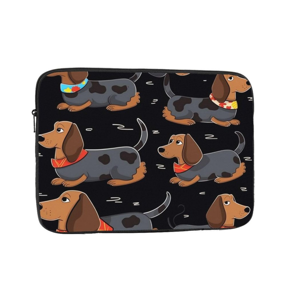 12 inch Laptop Sleeve Bag I Love My Dog Dachshunds Laptop Bag Shockproof Computer Carrying Cover Slim Briefcase Handbag