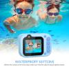 mafiti Kids Waterproof Camera Underwater Camera 10FT with 32GB Card Gifts for Boys Floatable Pool Toys for Kids Age 4-12 26MP Photos 1080P HD Videos Children Selfie Digital Camera Blue view 3