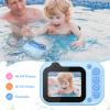 mafiti Kids Waterproof Camera Underwater Camera 10FT with 32GB Card Gifts for Boys Floatable Pool Toys for Kids Age 4-12 26MP Photos 1080P HD Videos Children Selfie Digital Camera Blue view 4