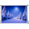 Yeele 10x6.5ft Winter Snow Scene Backdrop Snowfall Night View Pine Forest Wonderland Photography Background Christmas Holiday Decoration Banner Kids Adult Portrait Photo Shoot Props view 2