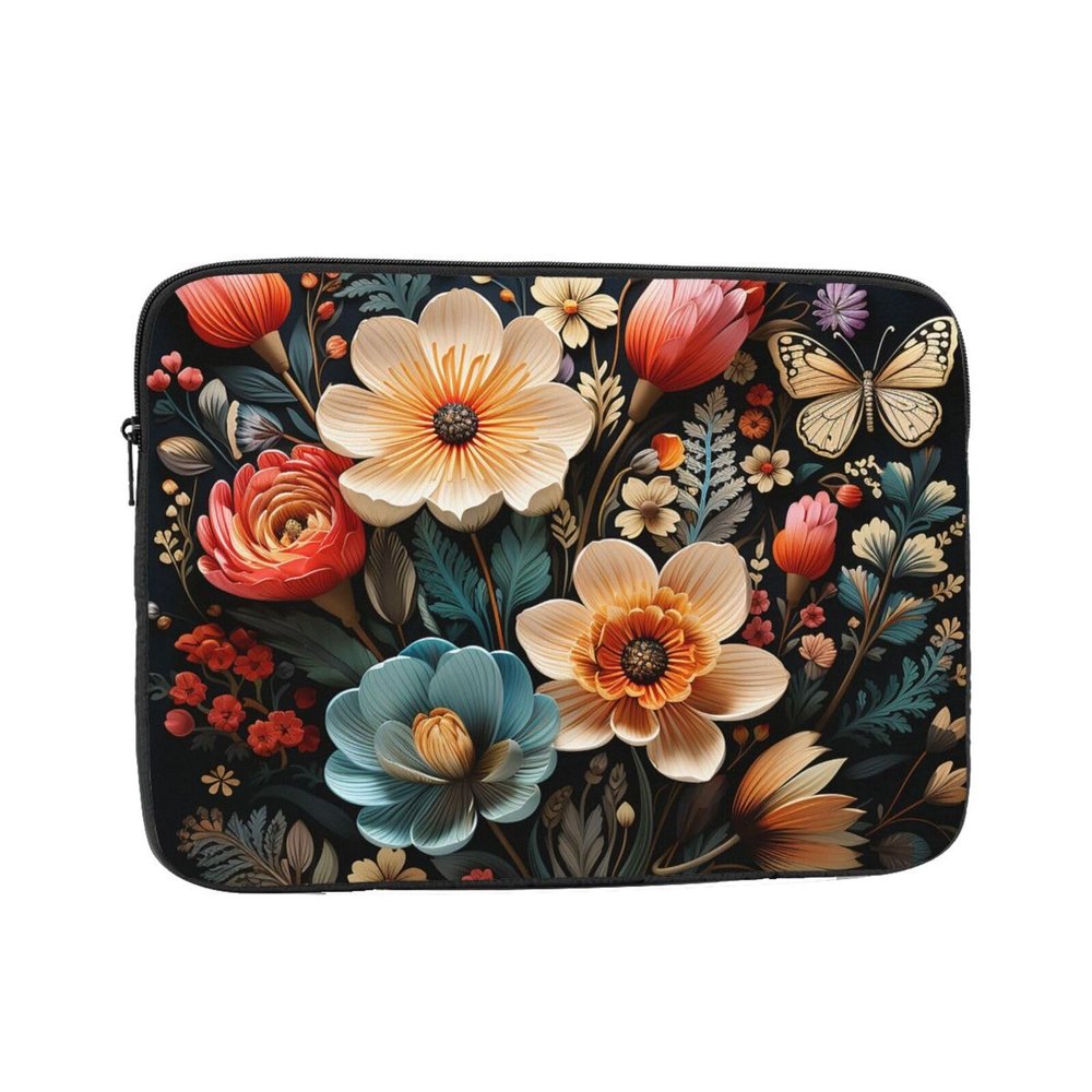 10 inch Laptop Sleeve Bag Floral pattern Laptop Bag Shockproof Computer Carrying Cover Slim Briefcase Handbag