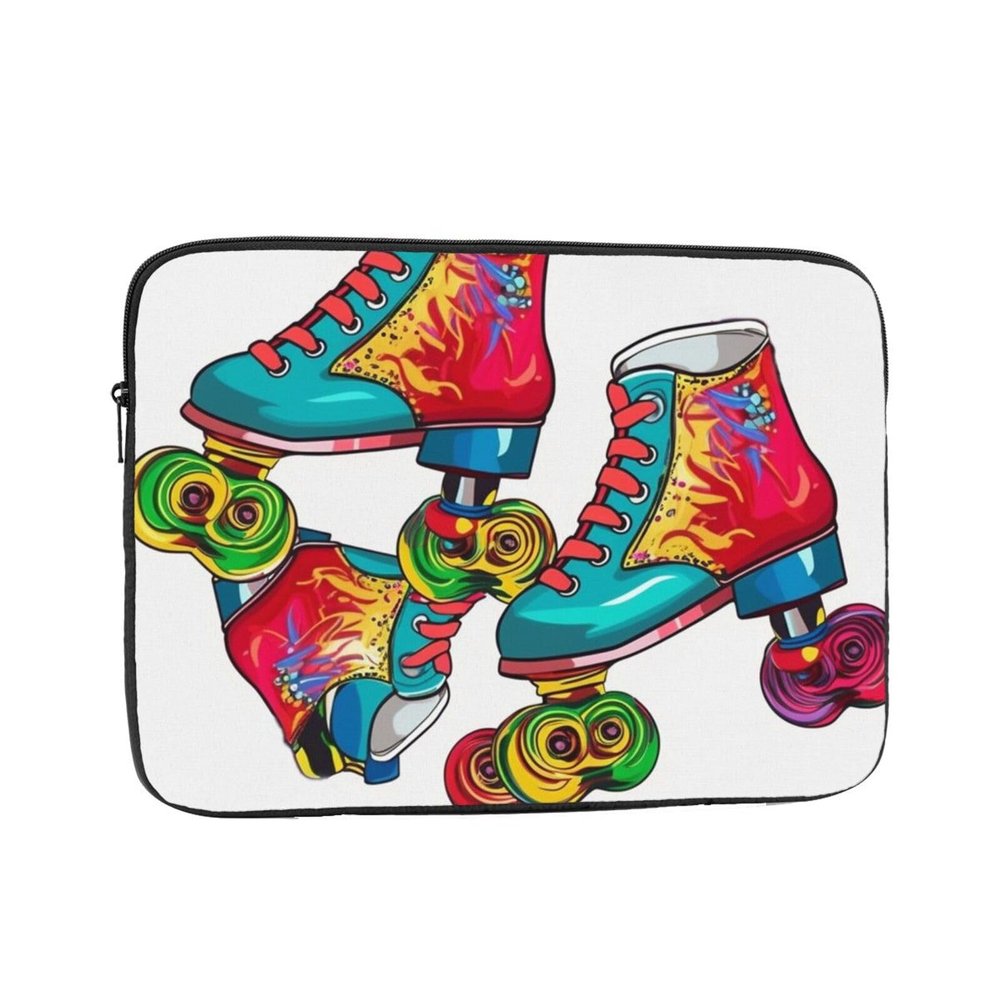 13 inch Laptop Sleeve Bag Colorful Roller Skates Laptop Bag Shockproof Computer Carrying Cover Slim Briefcase Handbag