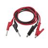 Alligator Clip to 4mm Banana Plug Stackable Red Black Test Leads Crocodile Clamps Wire Cable Connector view 2