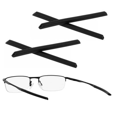 TenDye 2 Pairs Replacement Earsocks Ear Socks for Oakley Barrelhouse OX3173/Barrelhouse 0.5 OX3174 Eyeglasses Frame, Black Rubber Temple Sleeves