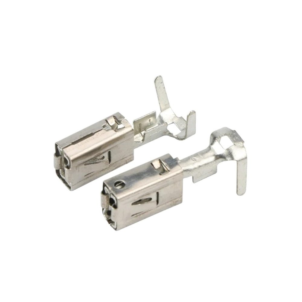 ImBros 20/50/100Pcs 6.3MM Auto Crimp Wire Terminal Loose Car Elcetrical Connector Mental Pins DJ6218C-E6.3B(Size:200 Pcs)