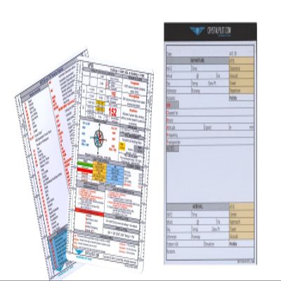 Crystal Pilot Medium VFR/METAR Cheat Sheet & Flight Planning Notepad Bundle