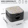 Sparkly Diamond Cord Organizer Holder, 6 Pack Magnetic Desk Cable Clips Management, Hide Phone Charging Cable Keeper, Strong Adhesive Wire Charger Holder for Nightstand, Kitchen Appliances (Black) view 2