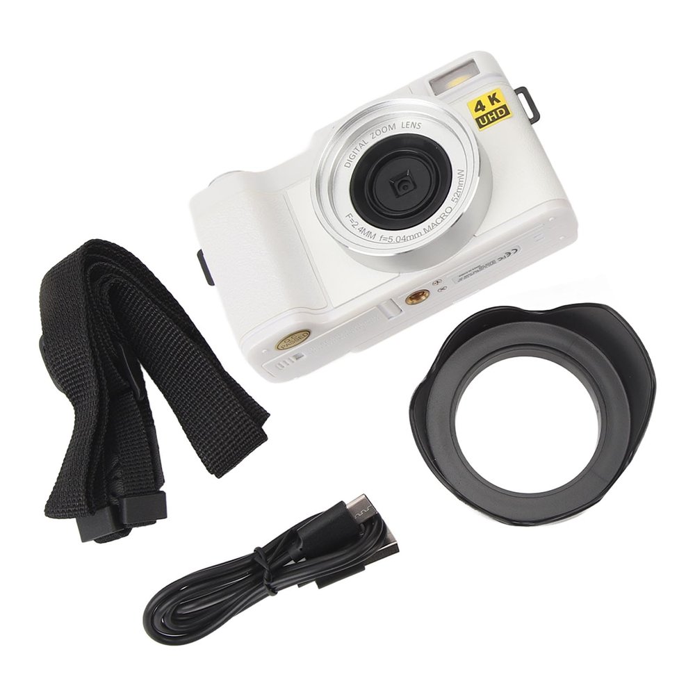4K, 48MP Digital Camera, Auto Focus, Anti Shake, 180 Flip Screen, Face Beautifying, 16x Zoom, 3inch, 4K HD, for Photography, with Tripod, Microphone (-2214230147912)