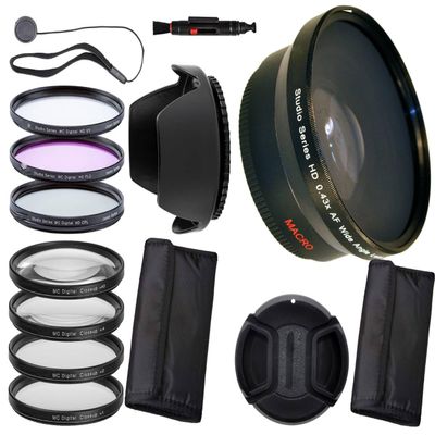 72MM 0.43x Wide Angle Lens + UV/FLD/CPL Filter kit+ 4PC Macro Close-Up Filter Kit (+1,+2,+4, +10 Diopter) + Lens Hood & More for Nikon AF-S NIKKOR 24-85mm f/3.5-4.5G ED VR Lens