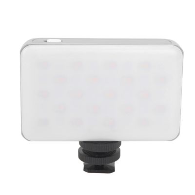 GOWENIC RGB Video Light, Portable LED Camera Light 360 Full Color Photography Lighting with 1/4 Screw Hole and Hot Shoe Adapter for Vlogging, Phone Bluetooth APP Control (Grey)