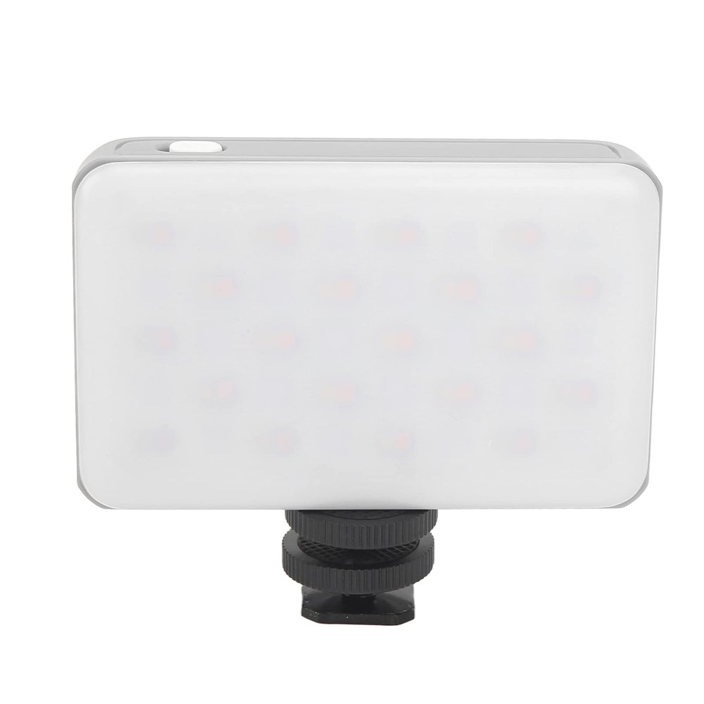 GOWENIC RGB Video Light, Portable LED Camera Light 360 Full Color Photography Lighting with 1/4 Screw Hole and Hot Shoe Adapter for Vlogging, Phone Bluetooth APP Control (Grey)