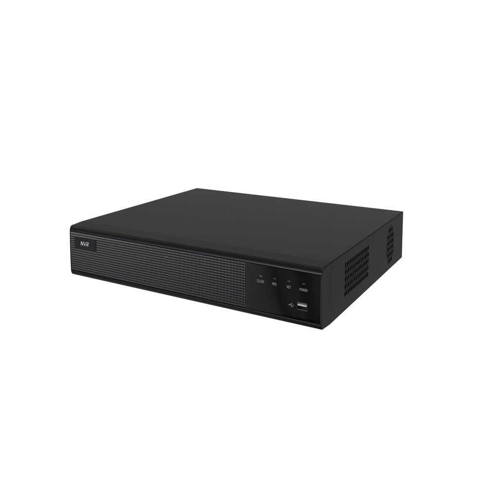 SecureView 16 Channel 4K IP POE Smart NVR Records up to 12MP, Black, SV-16CH-NVR