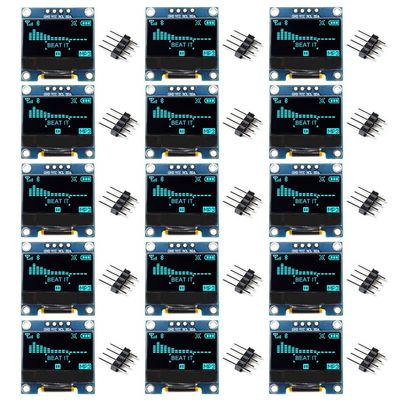 15Pieces 0.96 Inch OLED Display Module 12864 128x64 Pixel SSD1306 Mini OLED Screen Board (Blue)