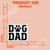 (3Pcs) Dog Dad Stickers  Paw Print Vinyl Decals for Water Bottle, Car, Bumper, Tumblers, Laptops  Waterproof Sticker for Dads Daddy and Dog Lovers  3 x 2.6 Inch view 2