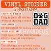 (3Pcs) Dog Dad Stickers  Paw Print Vinyl Decals for Water Bottle, Car, Bumper, Tumblers, Laptops  Waterproof Sticker for Dads Daddy and Dog Lovers  3 x 2.6 Inch view 3