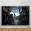 ChloropLastid 10x8ft Halloween Horror Haunted City Backdrop Scary Dark Rainy Night Ghosts Deserted Castle Background for Photography Horrorible Halloween Night Theme Party Photo Shoot Booth Props view 2