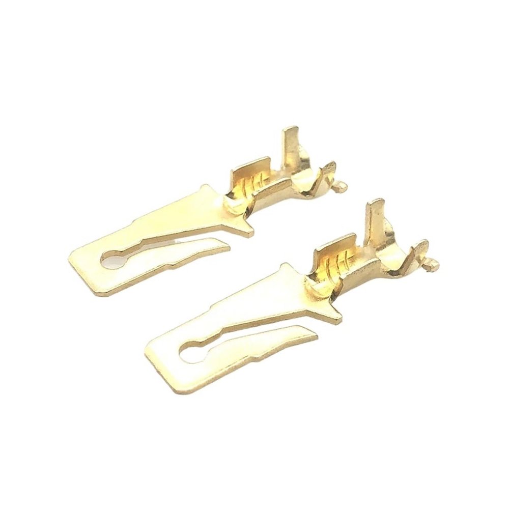 ImBros 20/50/100Pcs Automotive Crimping Wire Terminal Brass 6.3MM Male Splice Pins Fit Compatible Car Elcetrical Connector G192 DJ618-6.3 * 0.8B(Size:100 pcs)