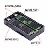 CY USB4.0 20Gbps Dual NVME M.2 NGFF M-Key to USB-C Type-C Raid0 Raid1 JBOD Big Enclosure with Fan Raid0 Hyper Adapter view 2