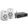 Pyle 300W Indoor Outdoor Speakers and 500W Bluetooth Karaoke Amplifier Bundle view 1