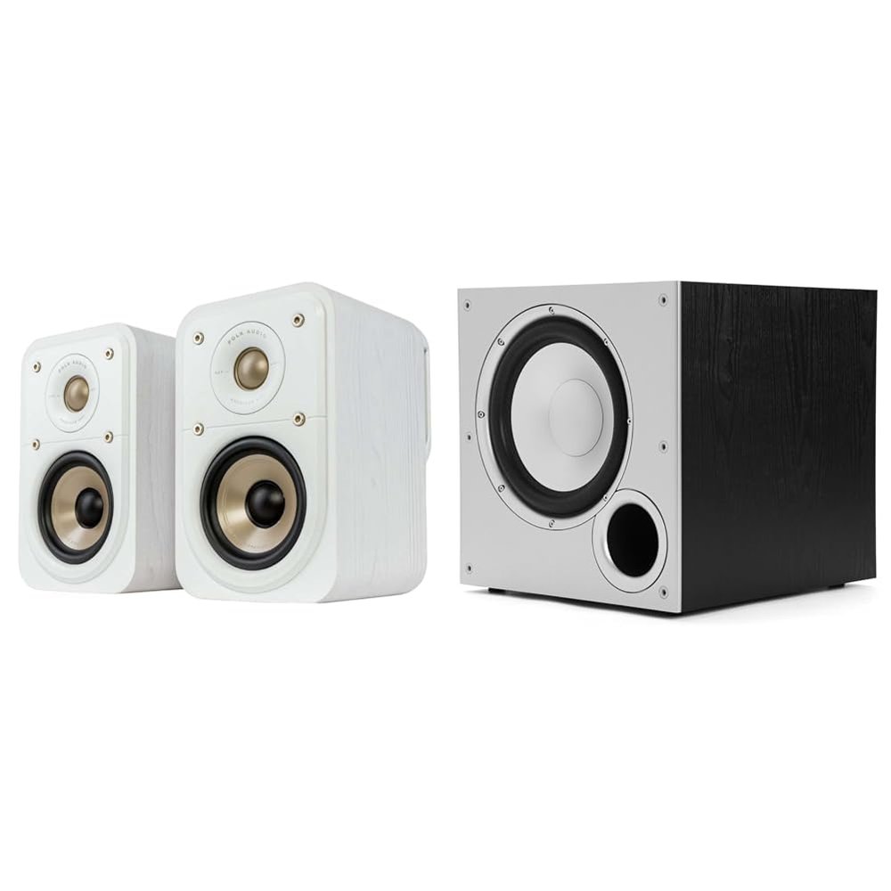 Polk Audio Signature Elite ES10 Surround Speaker Pair and 10" Powered Subwoofer Bundle