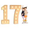 TQQEPOOL Light Up Letters Birthday Decoration,LED Letter Number Light Light Sign Decoration, Marquee Letters Number for Wedding Graduation Baby Shower(17,70cm) view 1